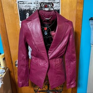 Wilson's leather pelle studio magenta leather jacket spot on pocket size xs